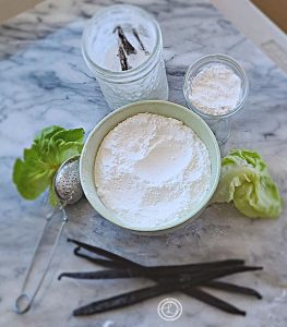 Powdered Monkfruit and powdered vanilla monkfruit sweeteners