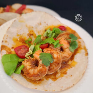 Keto Shrimp Tacos on a plate