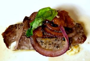 A picture of the cooked roll-ups