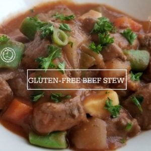 Cooked Stew topped with parsley