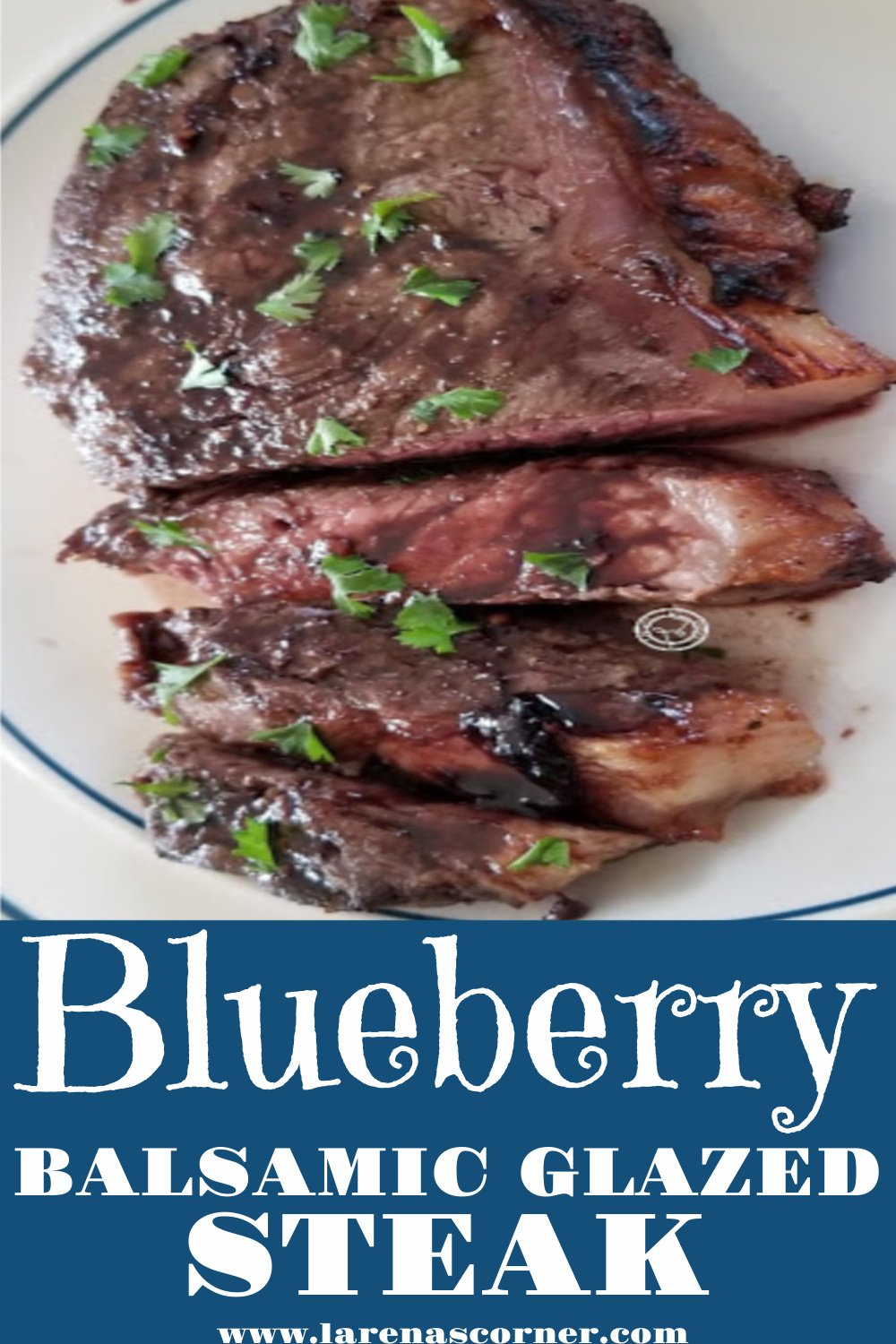 Blueberry Balsamic Glazed Steak Recipe, quick and easy under the broiler.