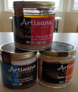 3 Jars. Pecan Butter, Coconut Cacao Bliss, Pecan Butter