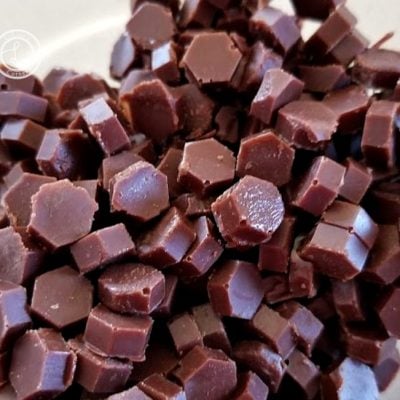 Homemade Chocolate Chips in octagonshape