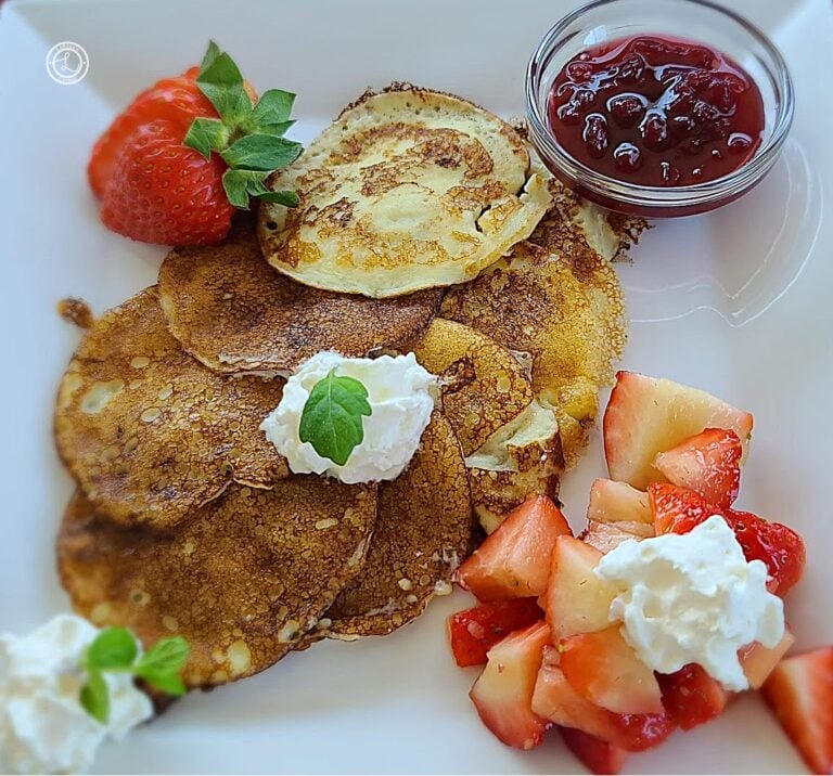 GlutenFree Swedish Pancakes Recipe airy, crepelike, silver dollar.