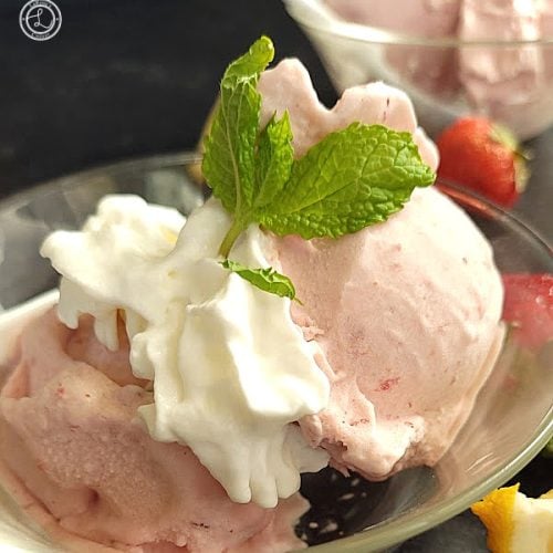 DairyFree RoastedStrawberry Ice Cream Recipe quick and easy.