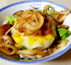 Buffalo Pepperoncini Burgers in a bowl