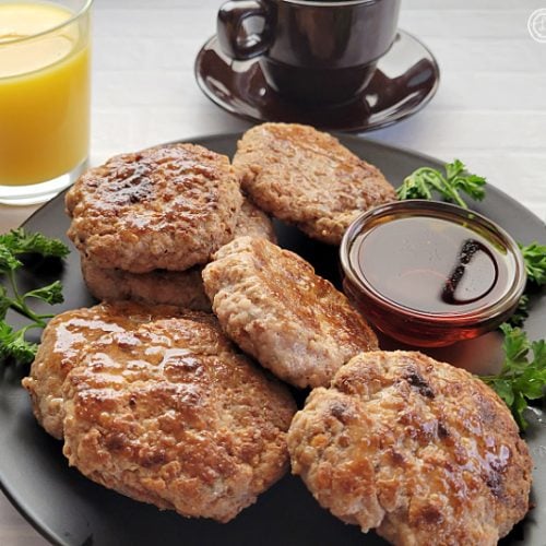 Maple Turkey Breakfast Sausage Recipe sweet, savory, with sage.
