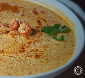 A close up of Langostino Bisque